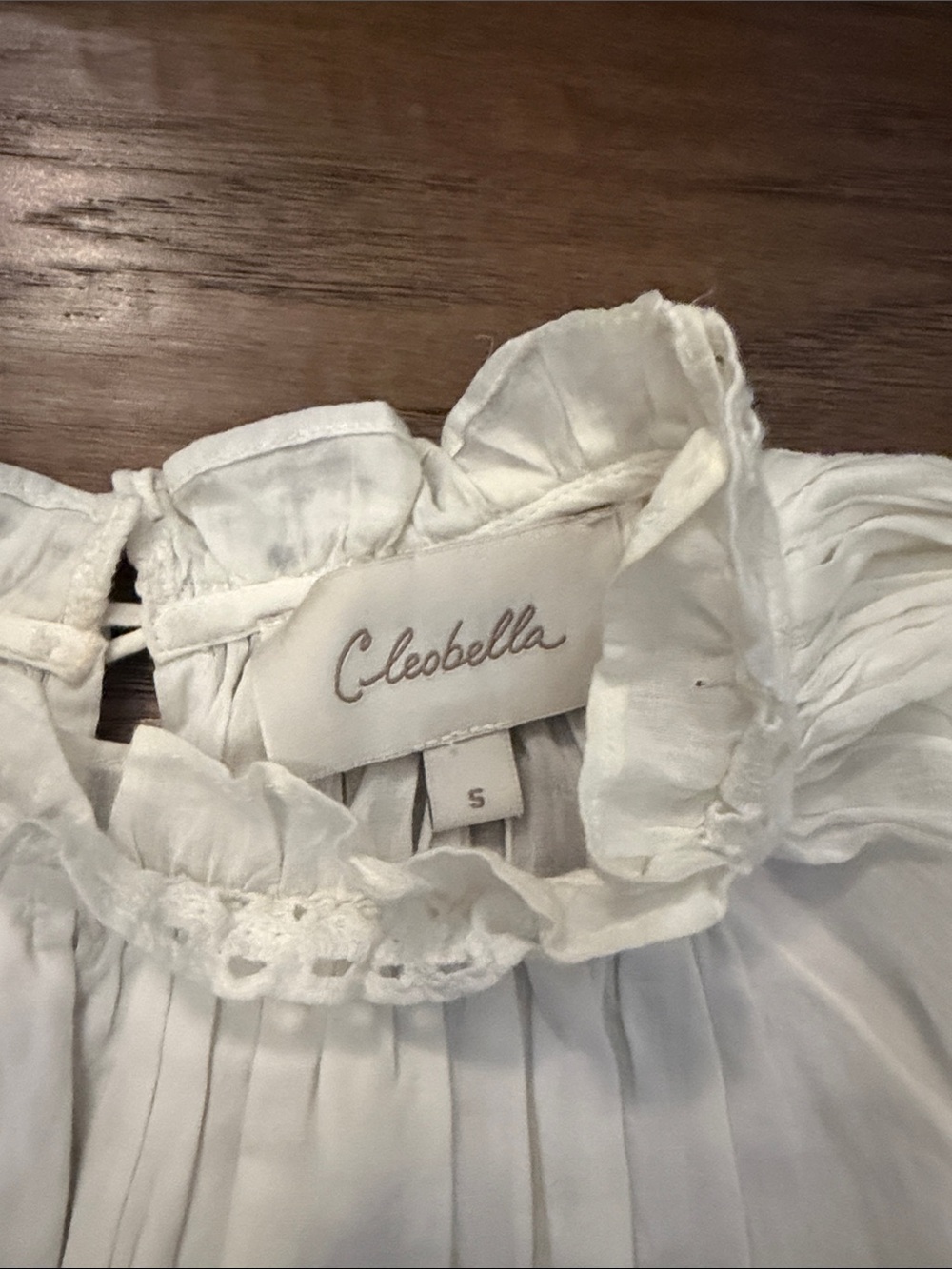 NWOT Cleobella Hayden Smocked Boho Mini Dress Ivory White S - Picture 4 of 14